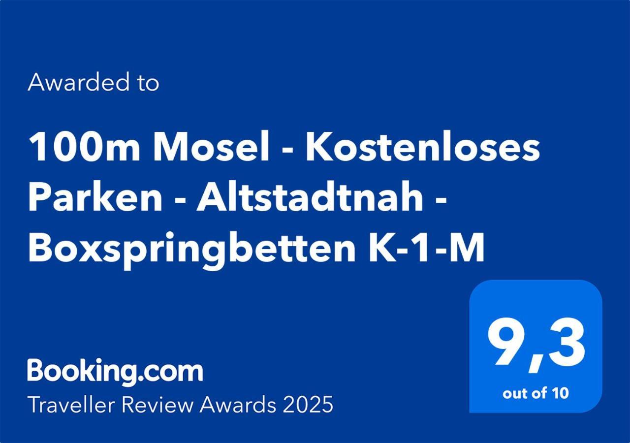 100M Mosel - Kostenloses Parken - Altstadtnah - Boxspringbetten K-1-M Koblenz  Exterior foto